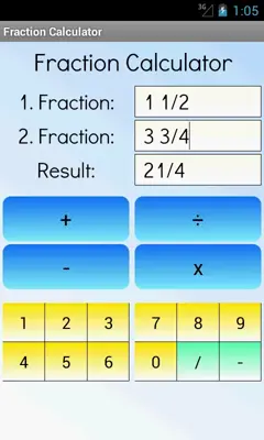 Fraction Calculator android App screenshot 0